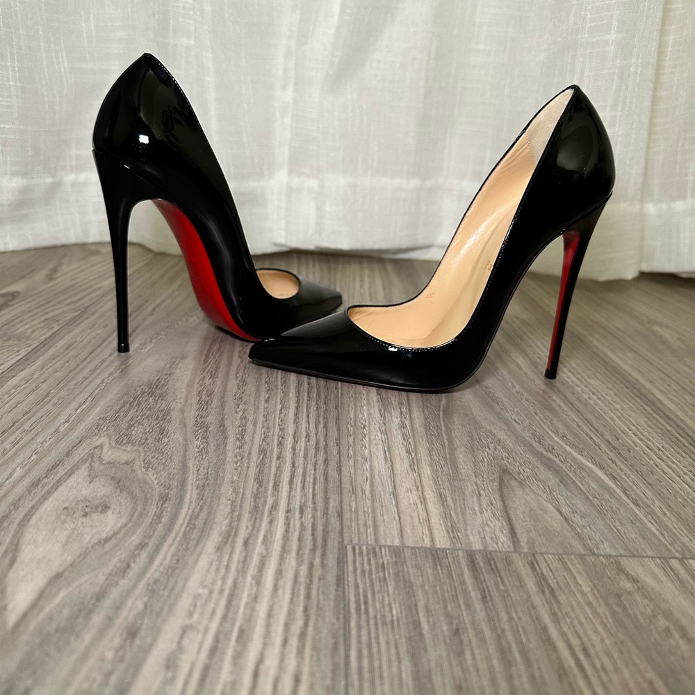 Christian Louboutin Black Patent Red Bottom Heels